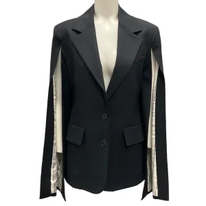 Monse Black Stretch Wool Crepe Blazer