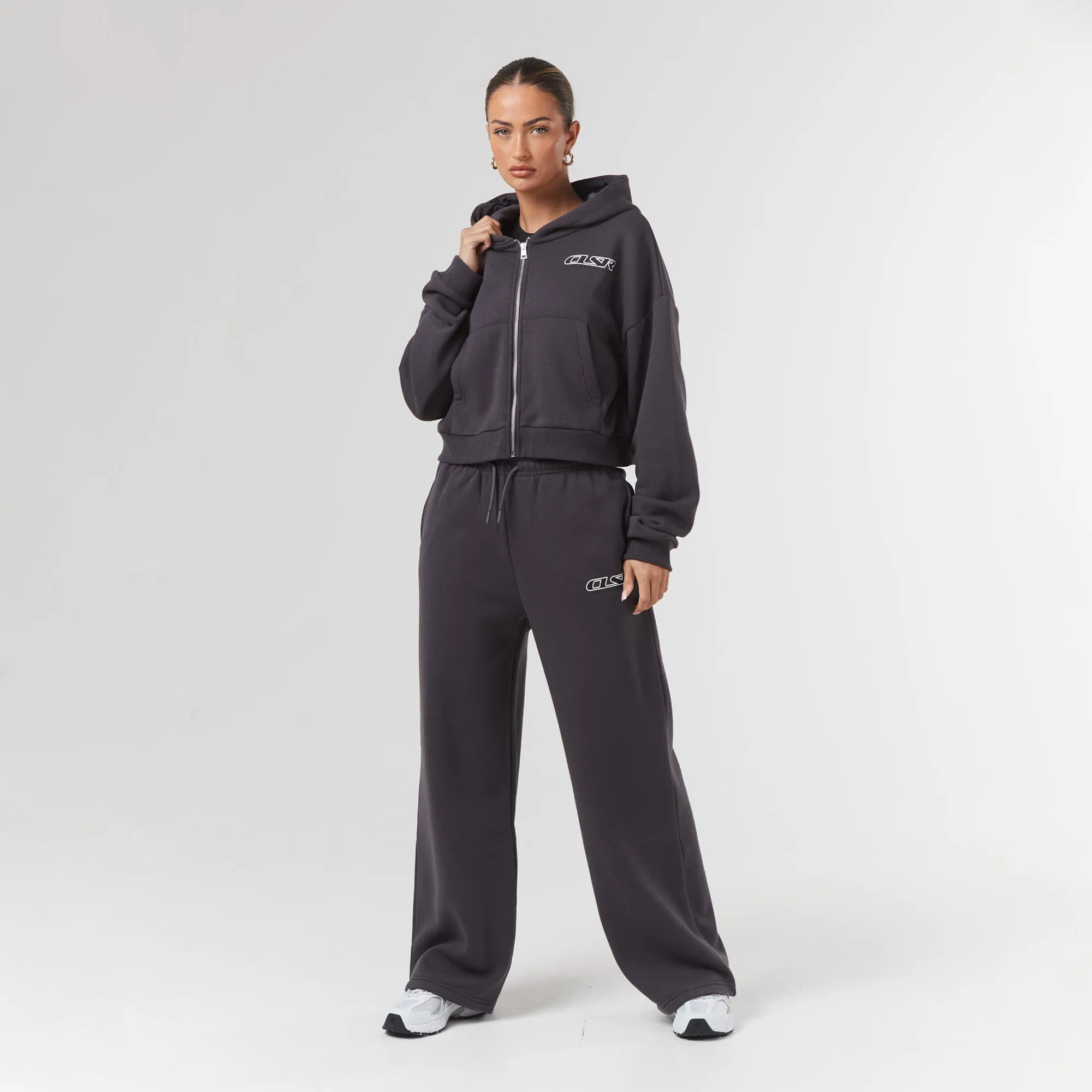 Motion Cropped Tracksuit | Charcoal