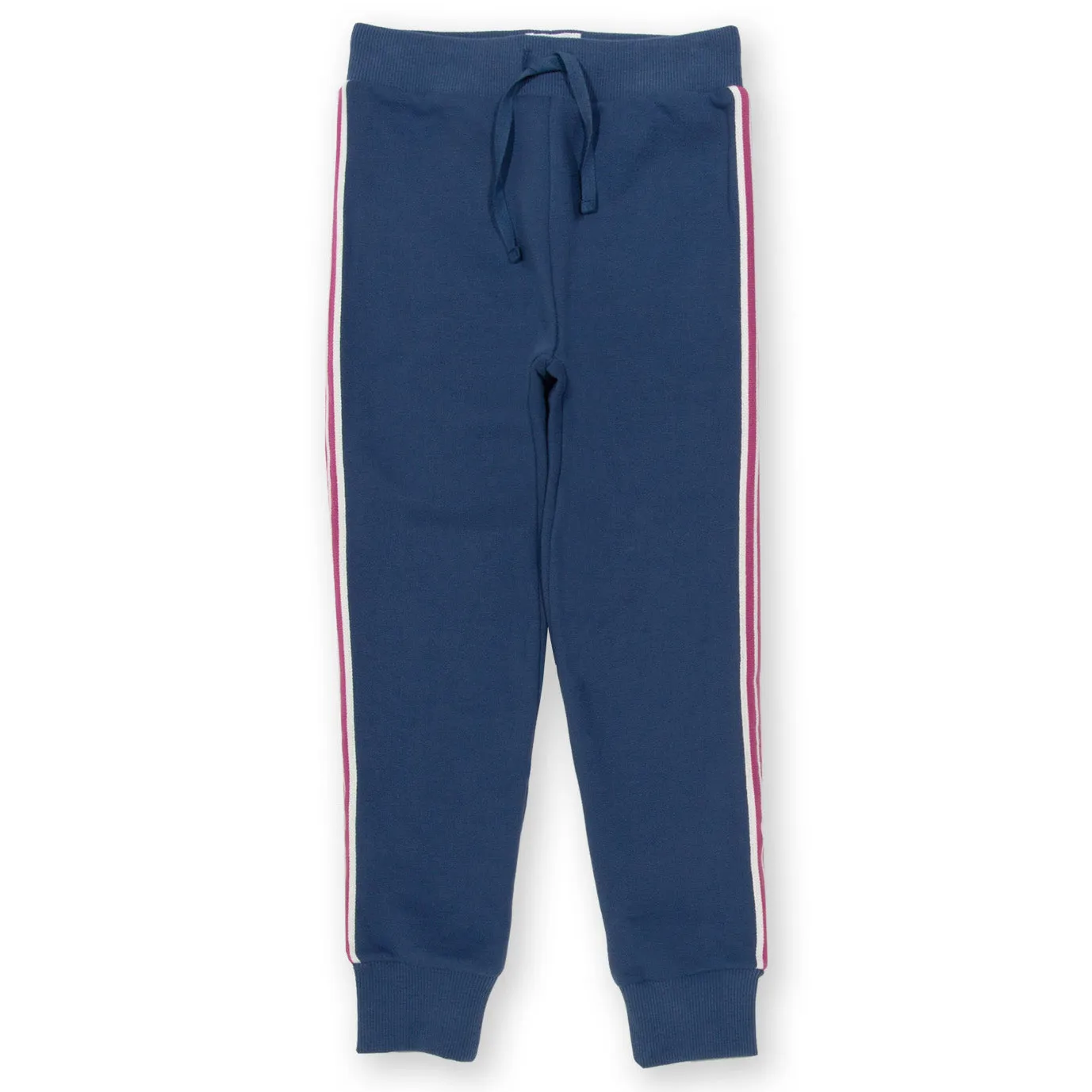 Navy side stripe joggers