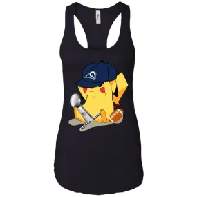 Nfl – Los Angeles Rams Pikachu Super Bowl 2019 Football Women Tank Top