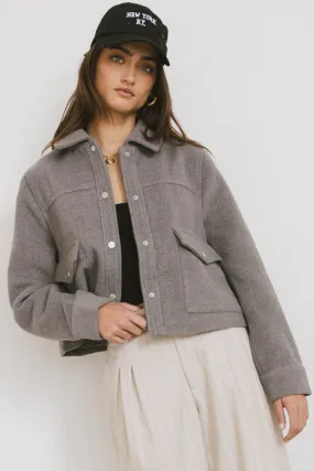 Nina Wool Blend Jacket in Grey