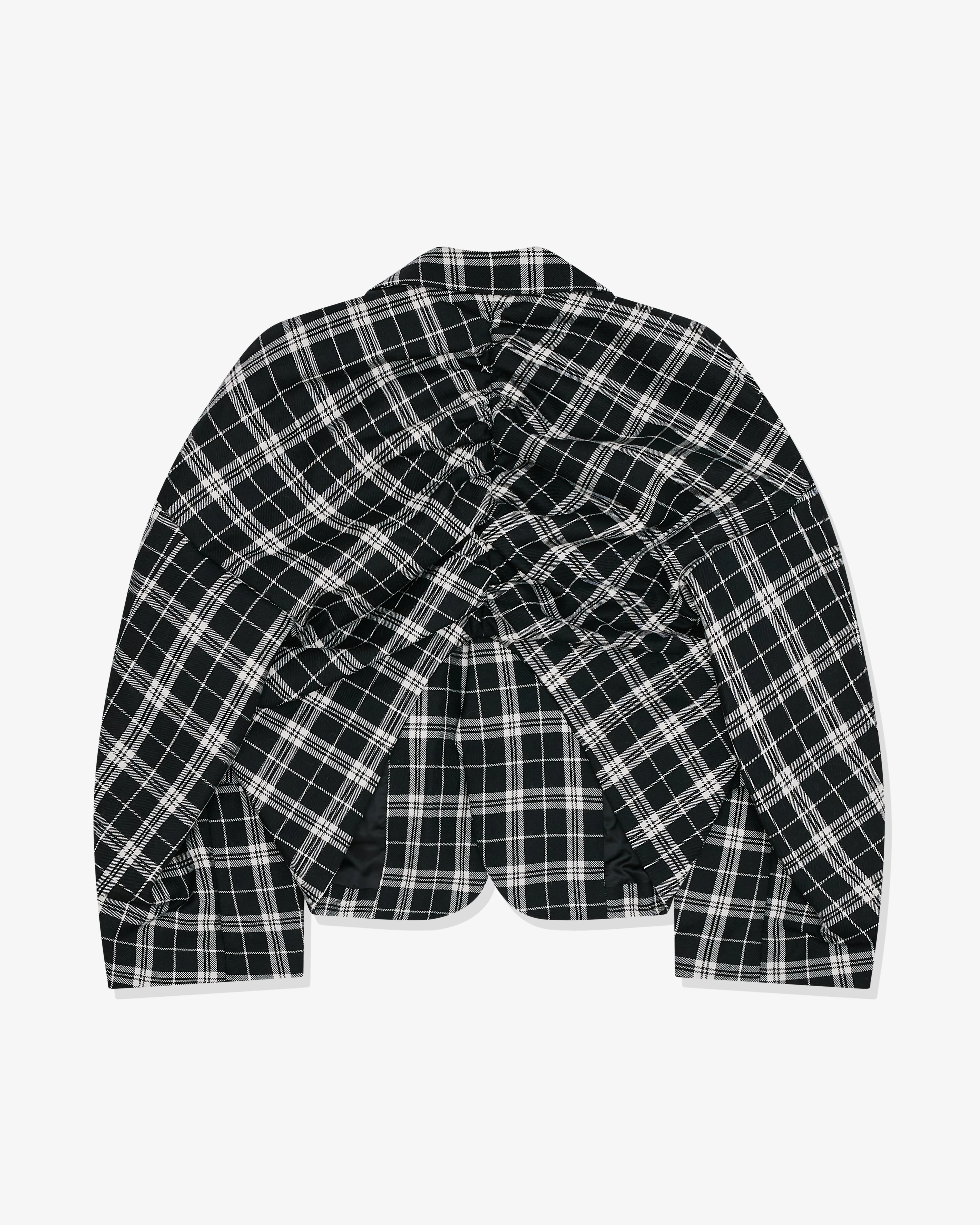 Noir Kei Ninomiya - Women's Wool Check Cropped Jacket - (Black/White)