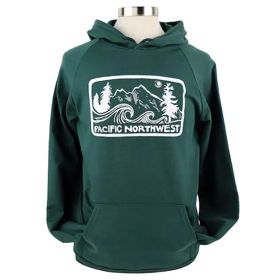 Organic Cotton Pacific Northwest Vol. 2 Unisex Pullover Hoodie in Forest