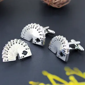 Peluche Game of Cards Cufflink and Lapel Pin Set