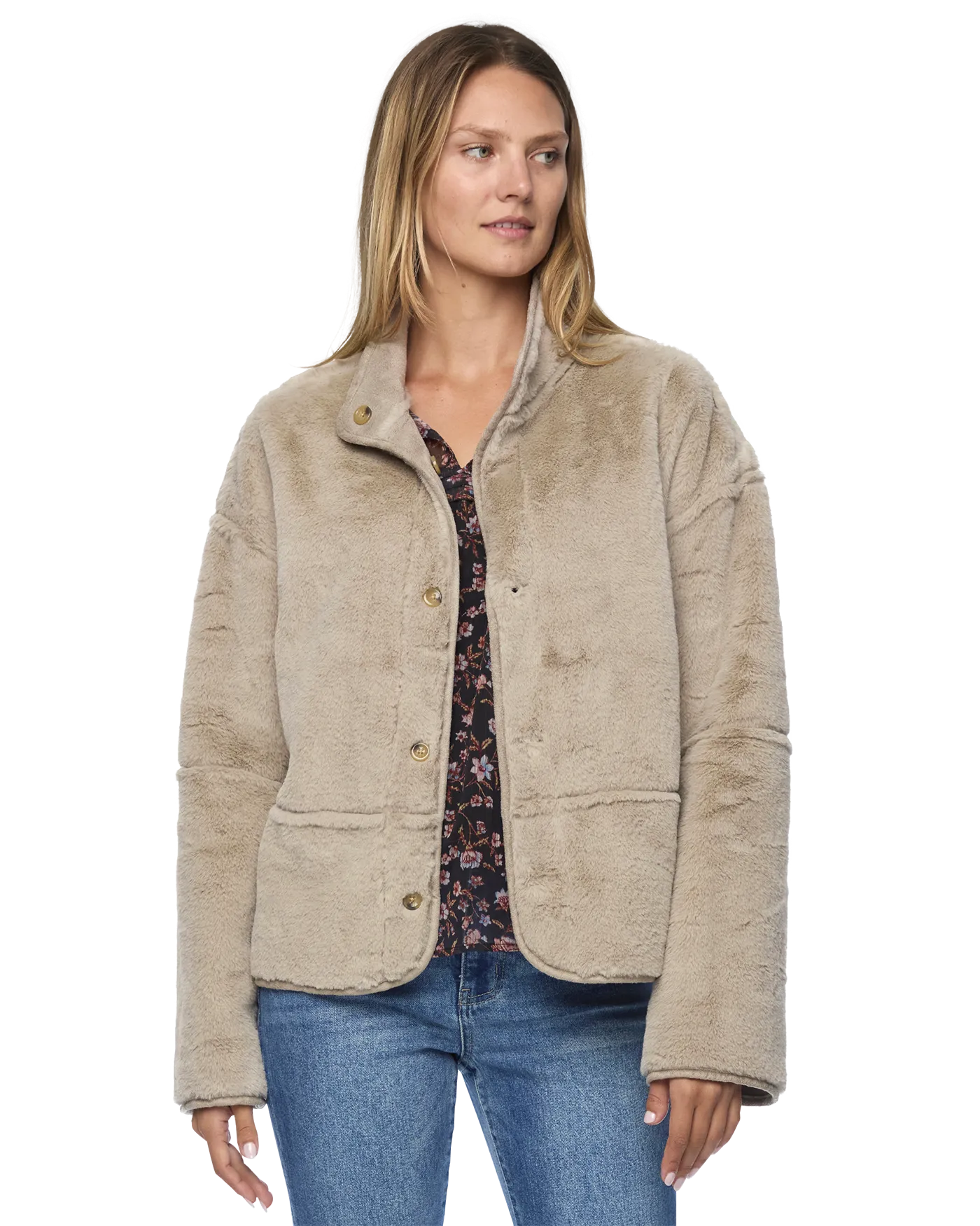 PENNINGTON REVERSIBLE FAUX FUR JACKET