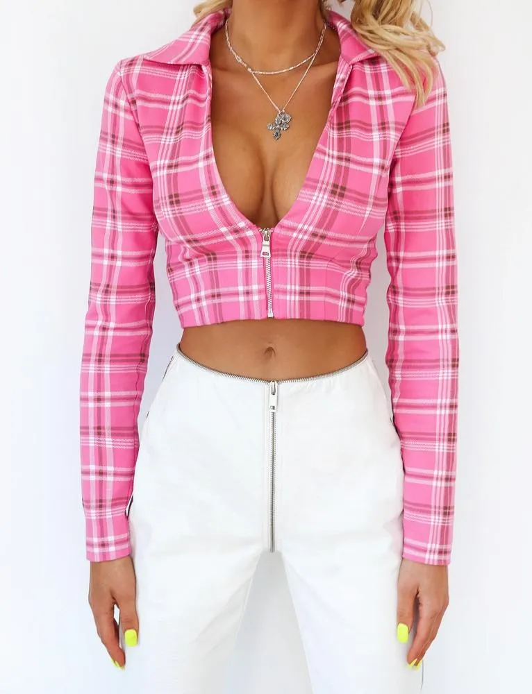 Polaris Jacket - Pink Tartan