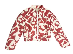 Pre Order:  Geometric Print Cropped Jacket