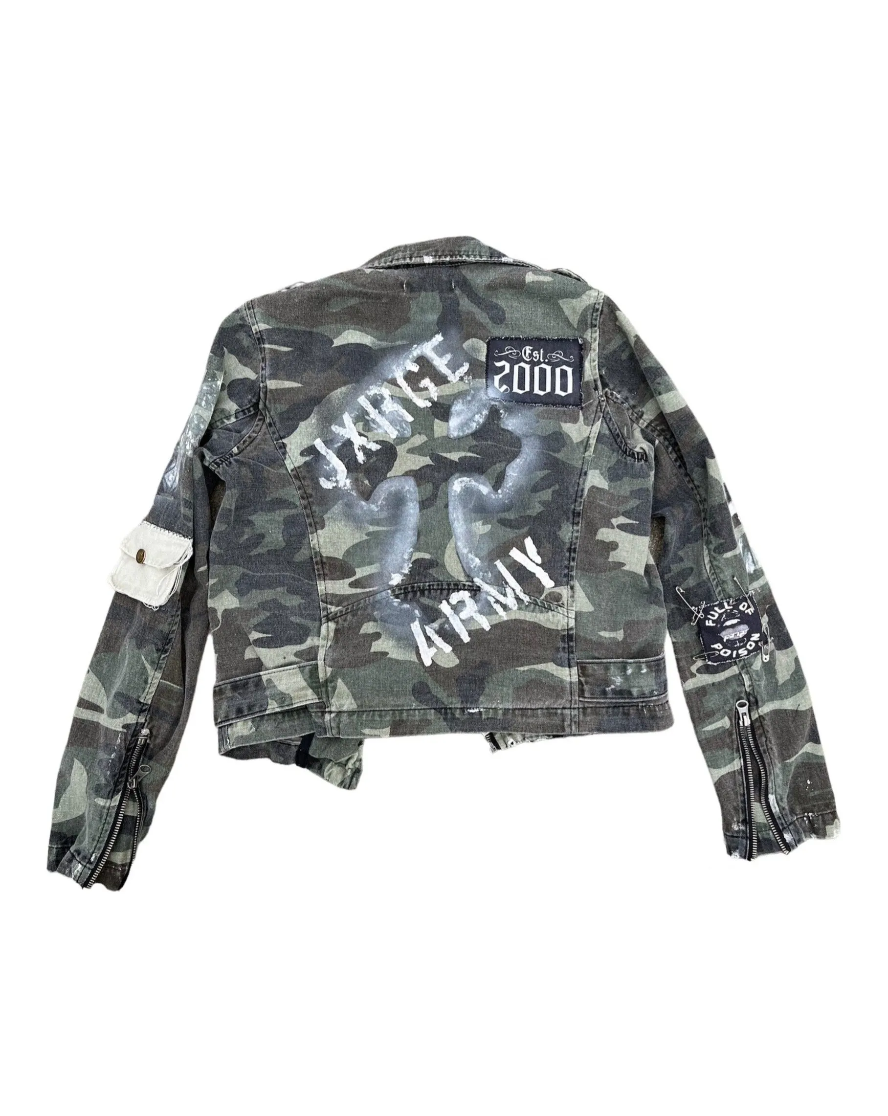 Punk Camo Moto Jacket- XS