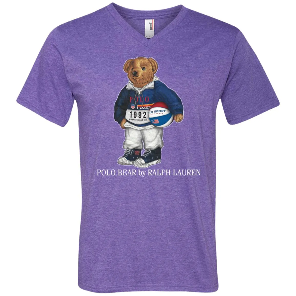 Ralph Lauren Polo Bear T-shirt Men V-Neck T-Shirt