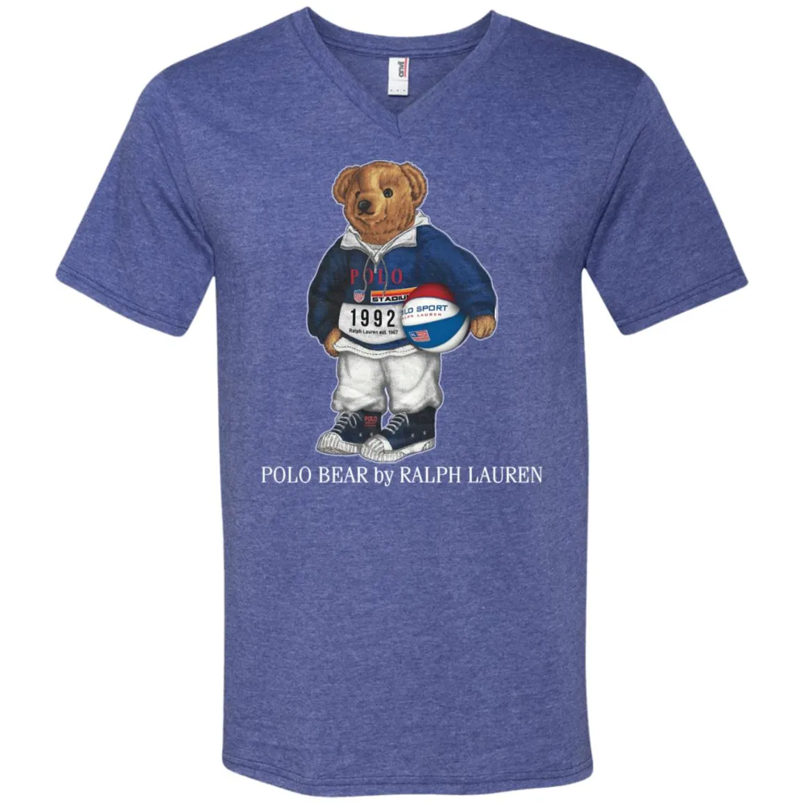 Ralph Lauren Polo Bear T-shirt Men V-Neck T-Shirt