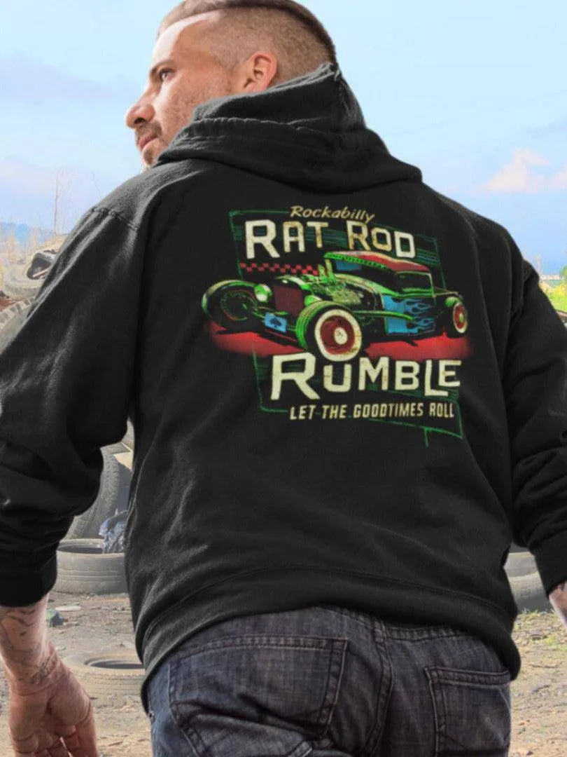 Rat Rod Rumble - Unisex Fleecy Hoodie