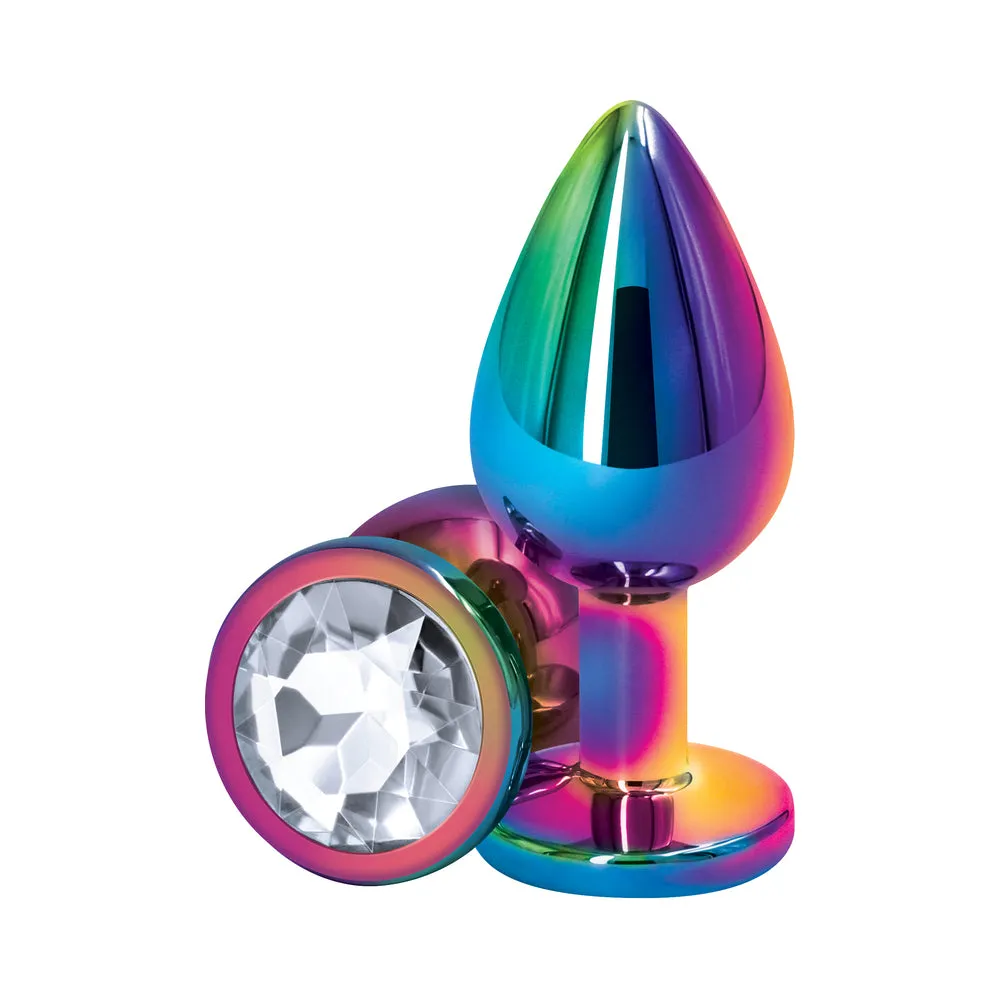 Rear Assets Metal Anal Plug Medium Multicolor/Clear