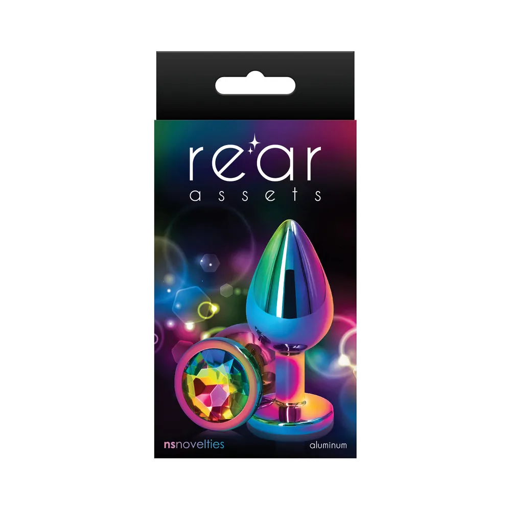 Rear Assets Metal Anal Plug Medium Multicolor/Rainbow