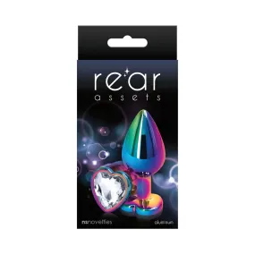 Rear Assets Metal Heart Plug Medium Multicolor/Clear