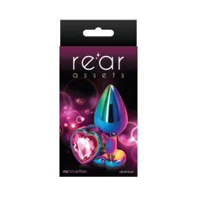 Rear Assets Metal Heart Plug Medium Multicolor/Pink