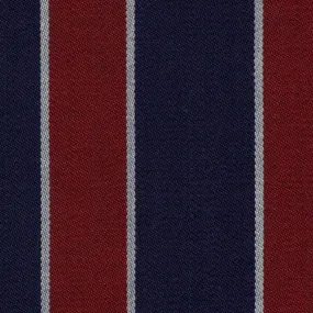 Red, Medium Blue and White Blazer Stripe Jacketing by Holland & Sherry