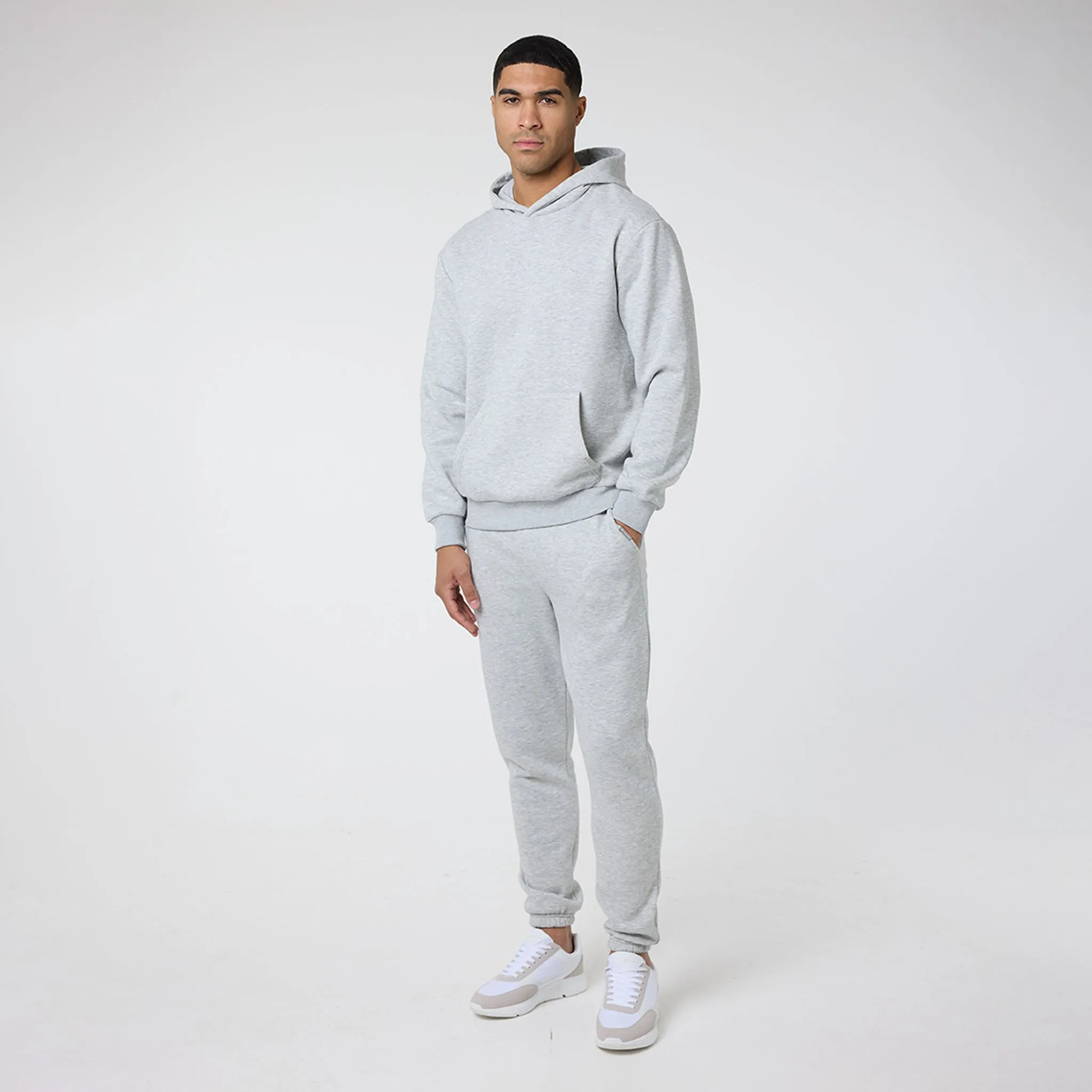 Relaxed Fit Cuffed Jogger | Grey Marl