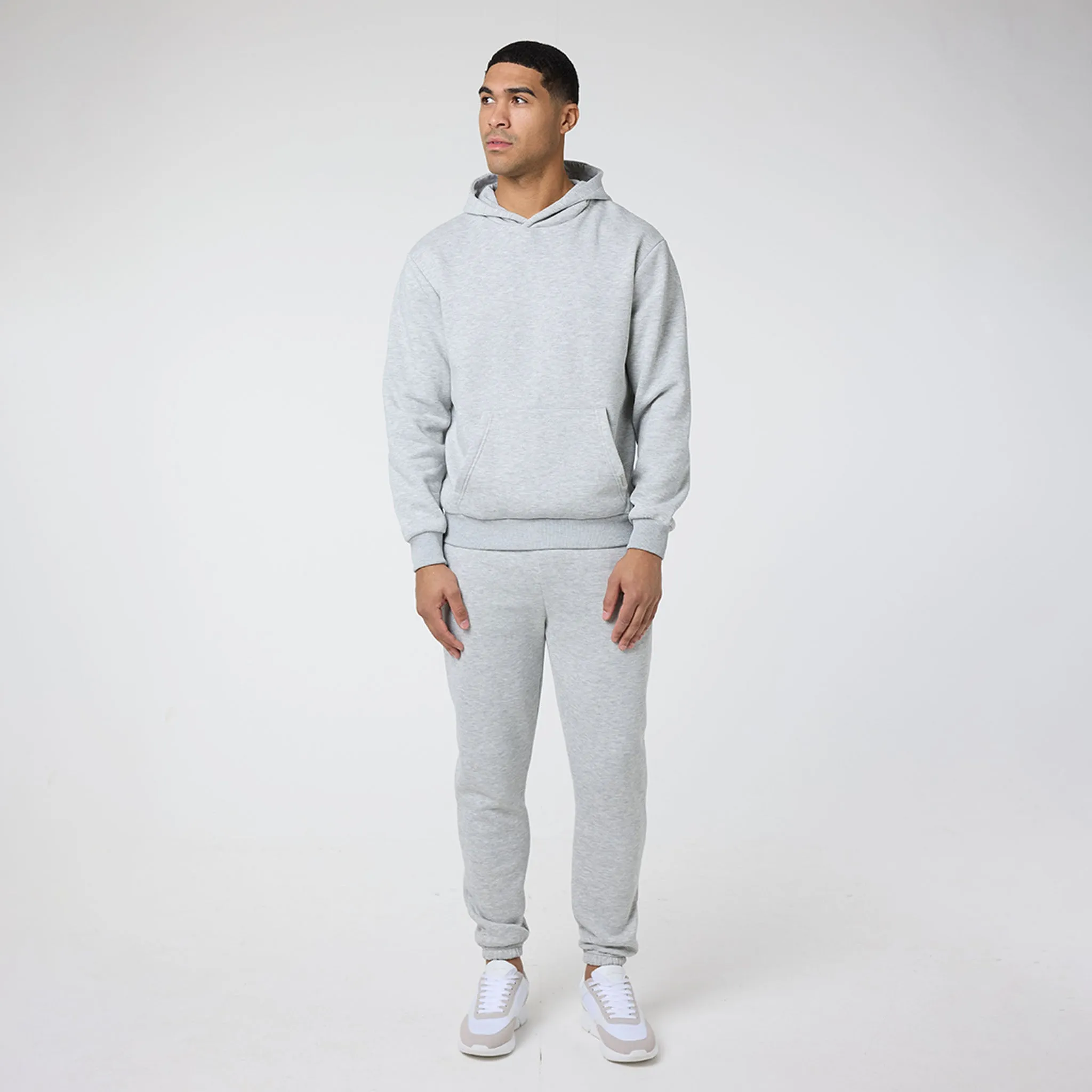 Relaxed Fit Cuffed Jogger | Grey Marl