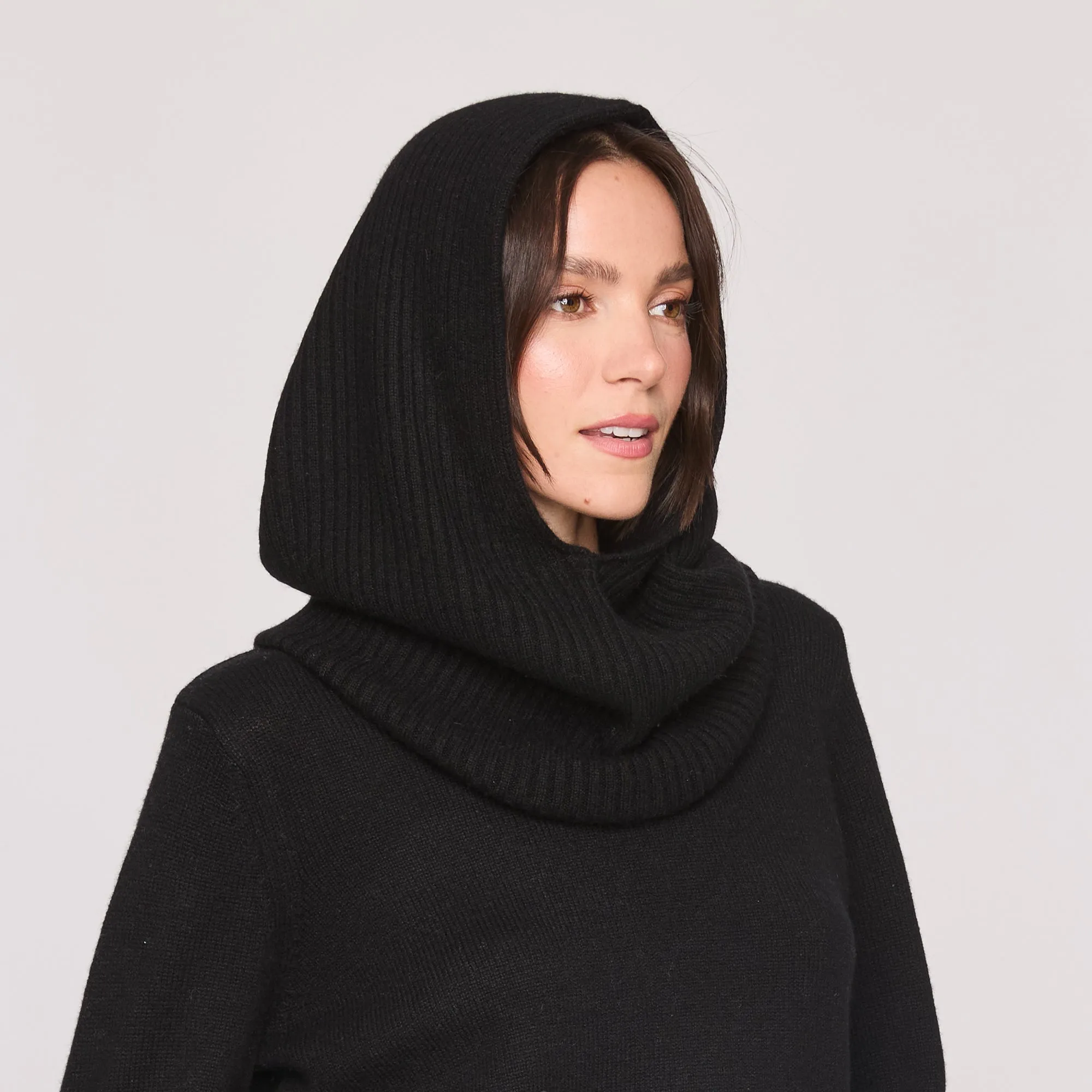 Ribbed Hoodie Neck Warmer