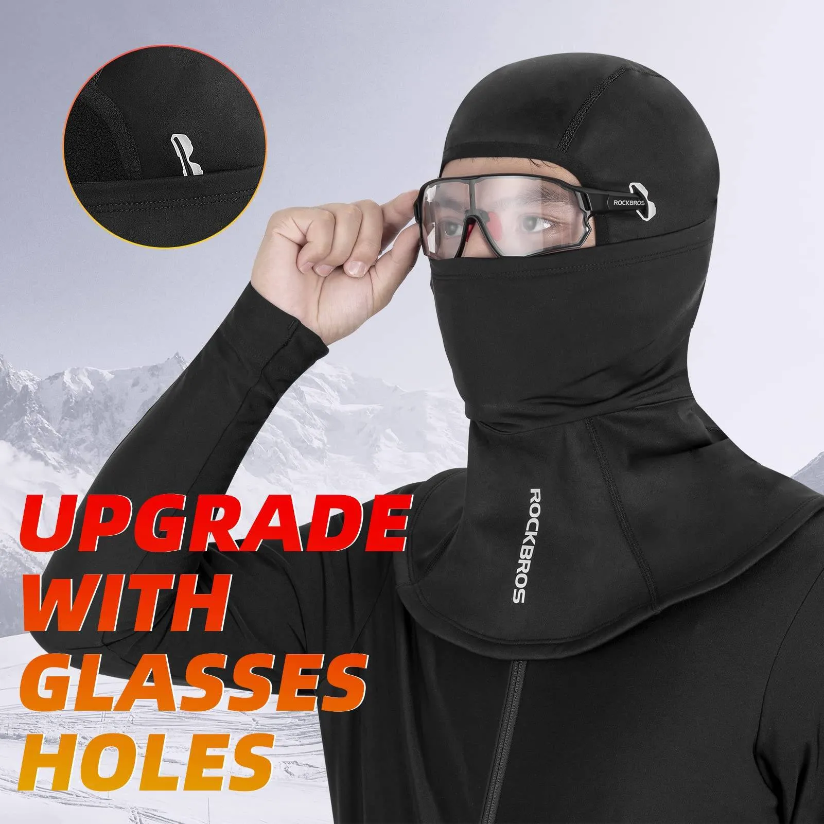 ROCKBROS Winter Balaclava Herren Winddicht Sturmmaske Outdoorsports