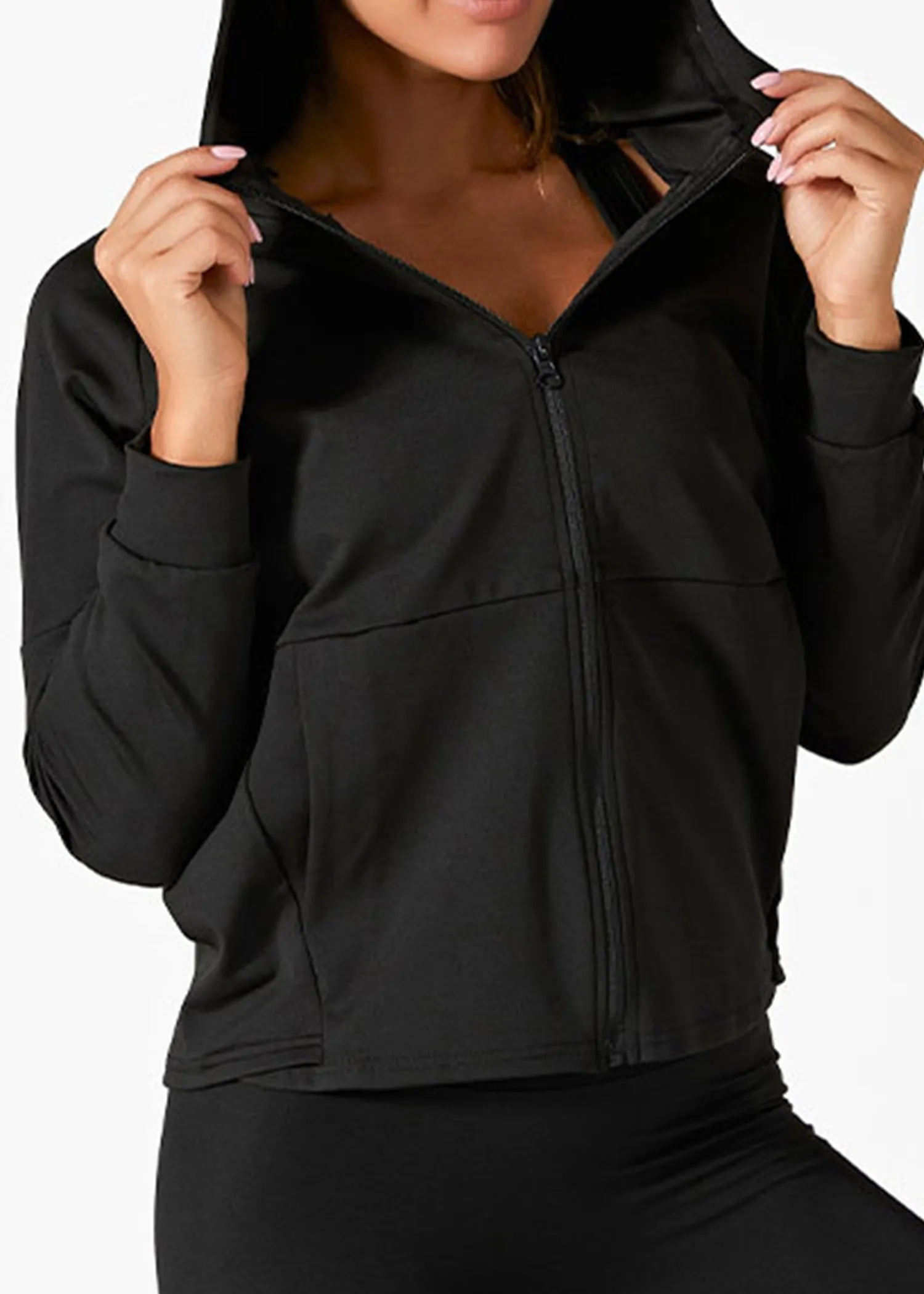 Routine Cropped Zip Hoodie