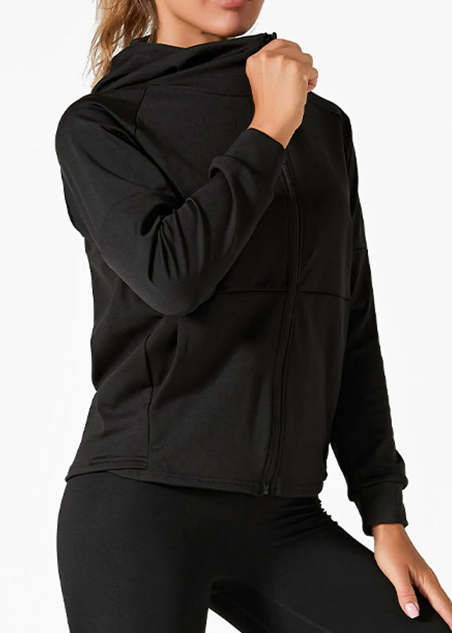 Routine Cropped Zip Hoodie