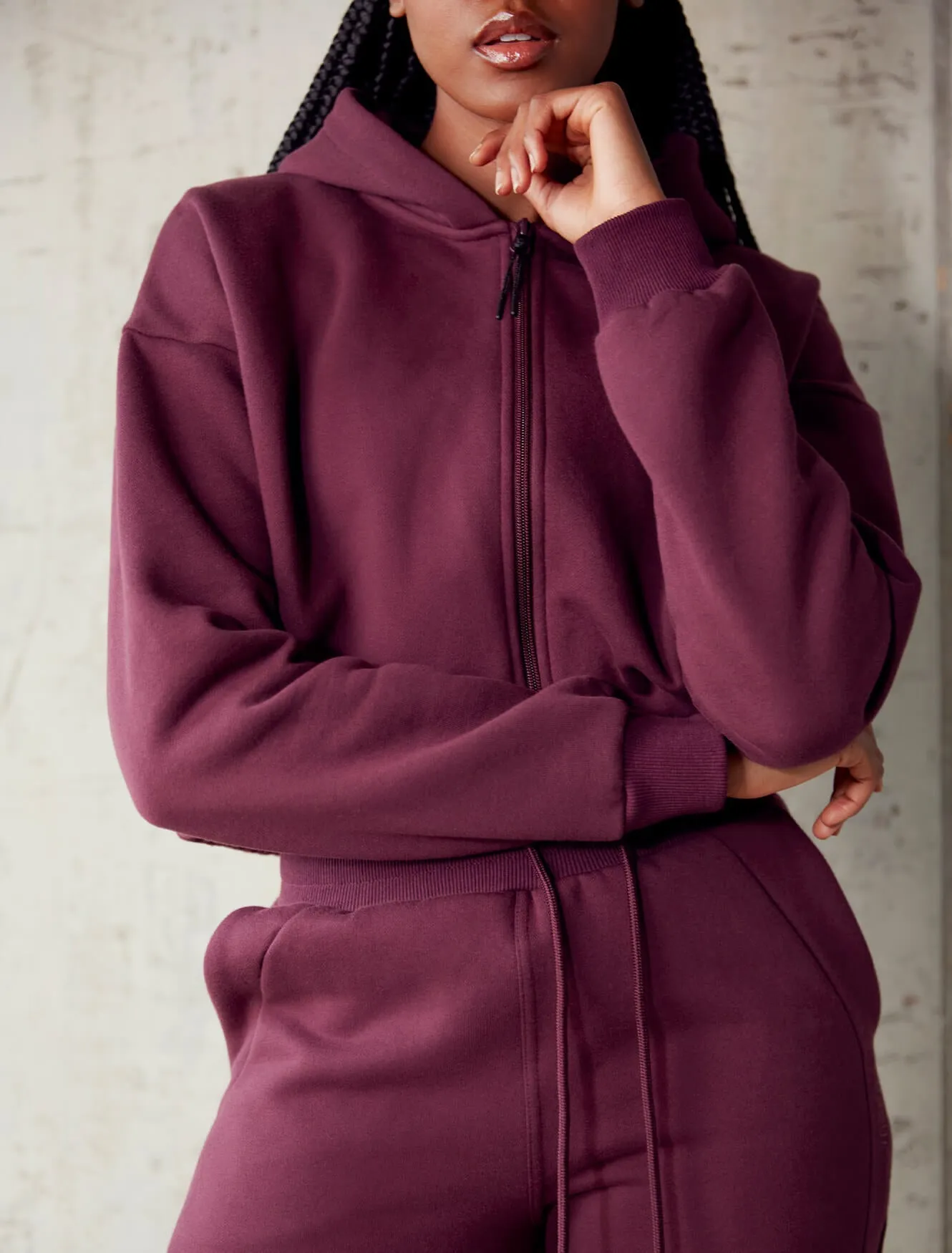 Select Crop Jacket - Black Cherry