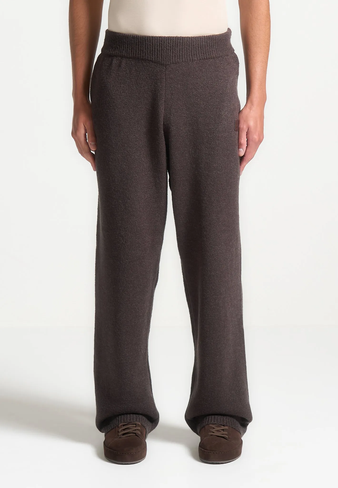 Signature Mohair-Blend Joggers - Brown