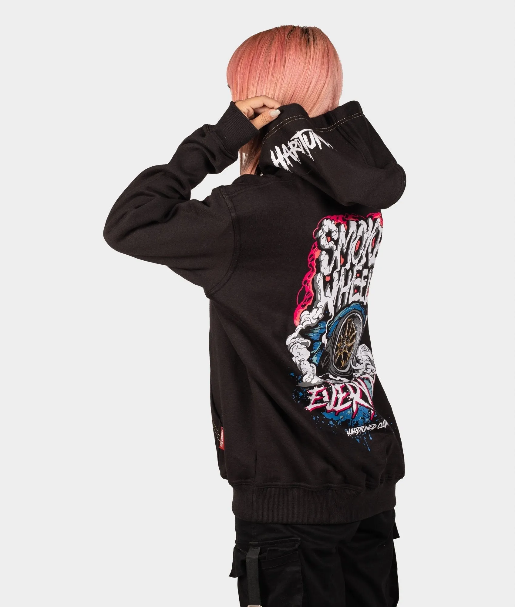 Smoke Wheels Womens Hoodie