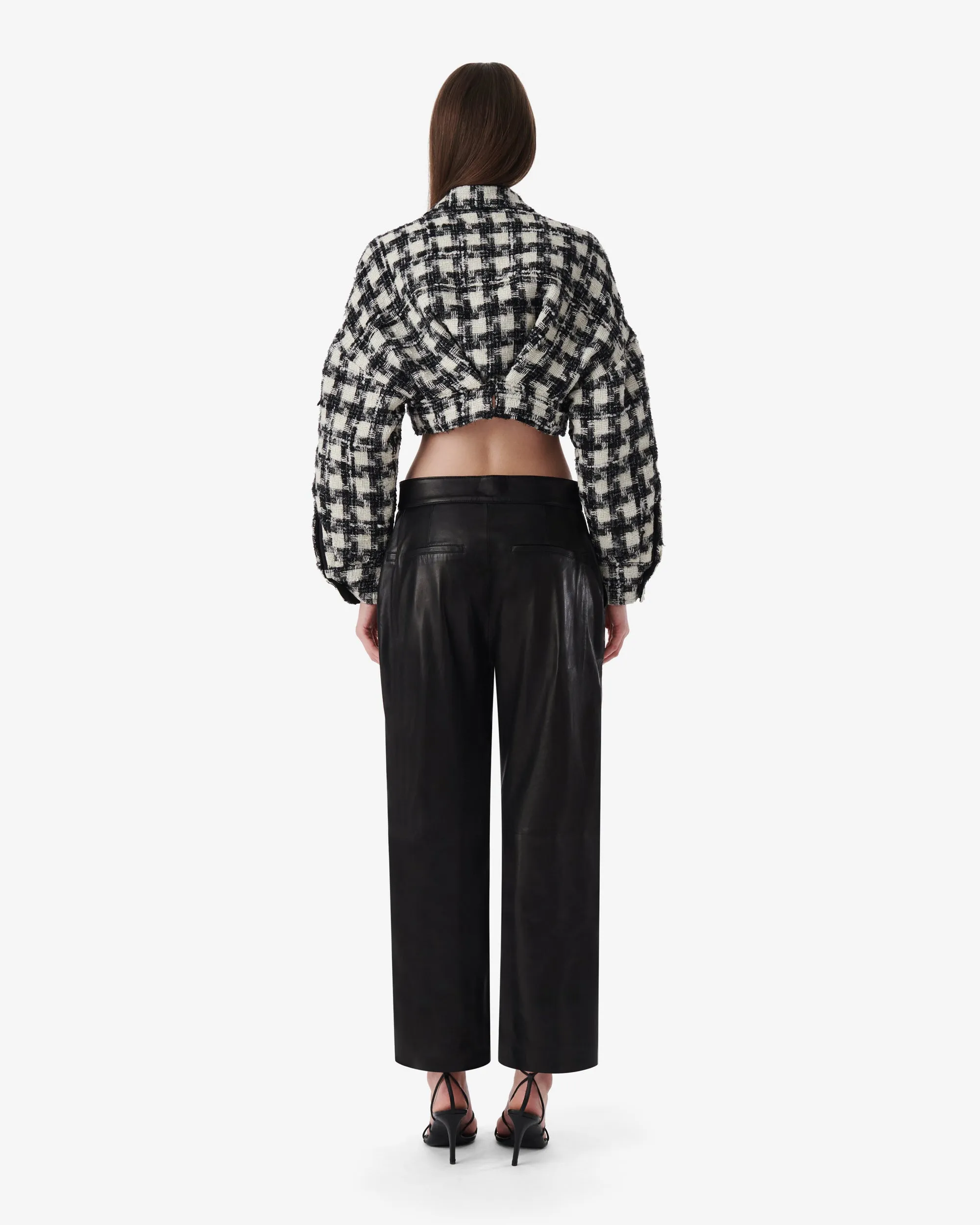 SMV X IRO HOUNDSTOOTH CROP JACKET