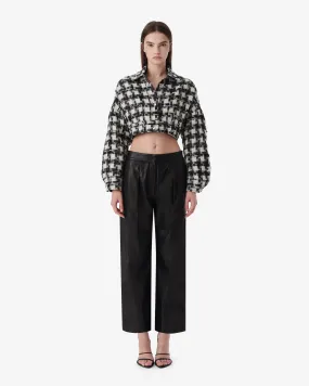 SMV X IRO HOUNDSTOOTH CROP JACKET