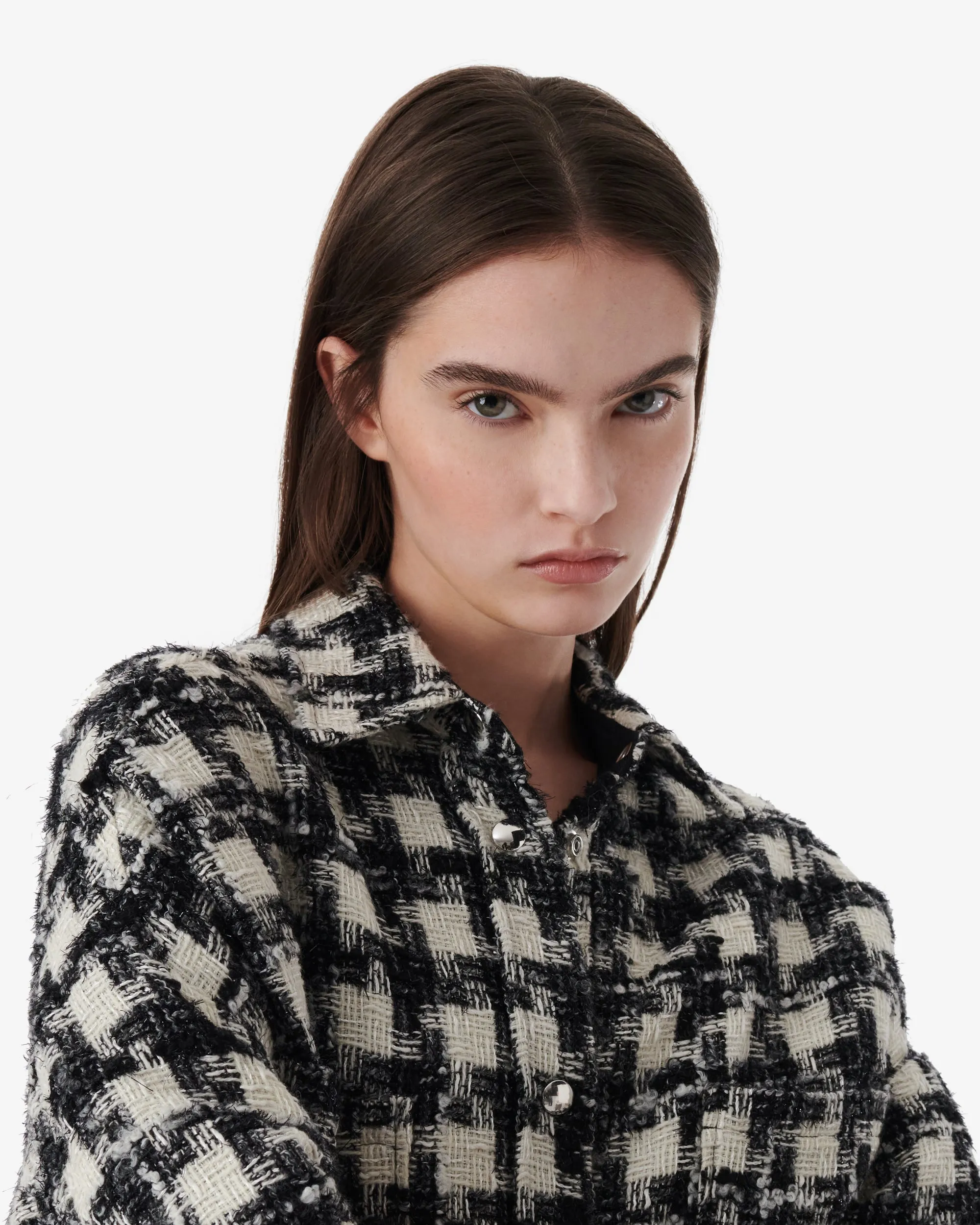 SMV X IRO HOUNDSTOOTH CROP JACKET