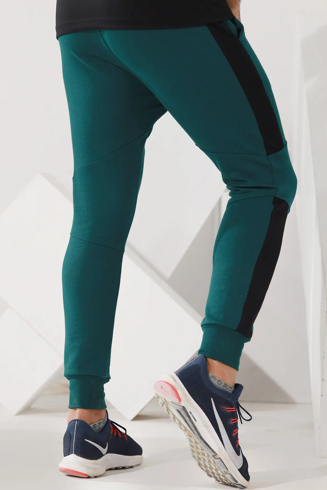 Striped Teal Jogger Pants - W20 - MTR007R