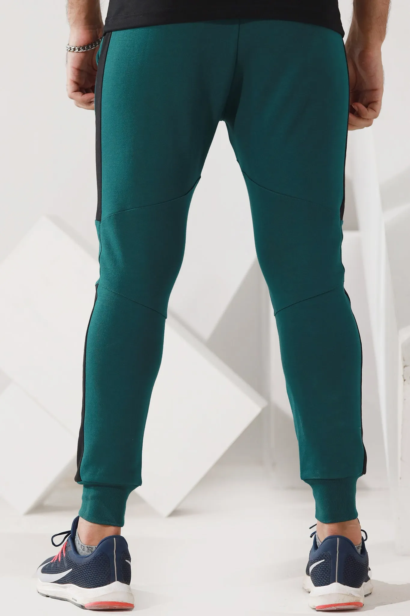 Striped Teal Jogger Pants - W20 - MTR007R