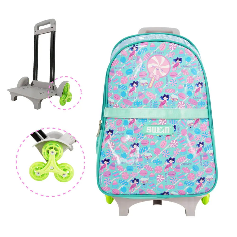 SWAN SHINE PRIMARY (XL) STAIRCASE TROLLEY SCHOOL BAG