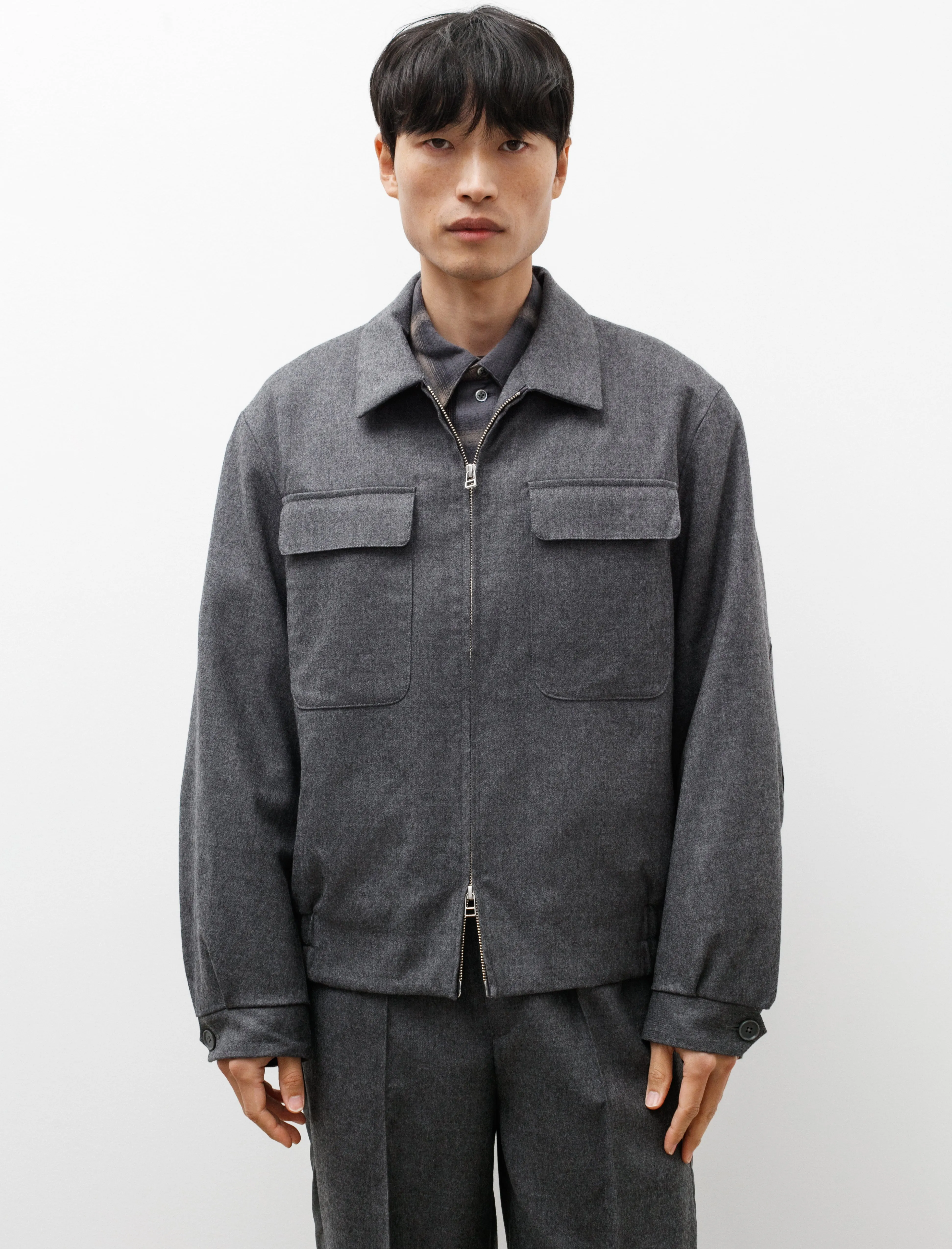 Swing Top C Jacket Grey Melange Wool