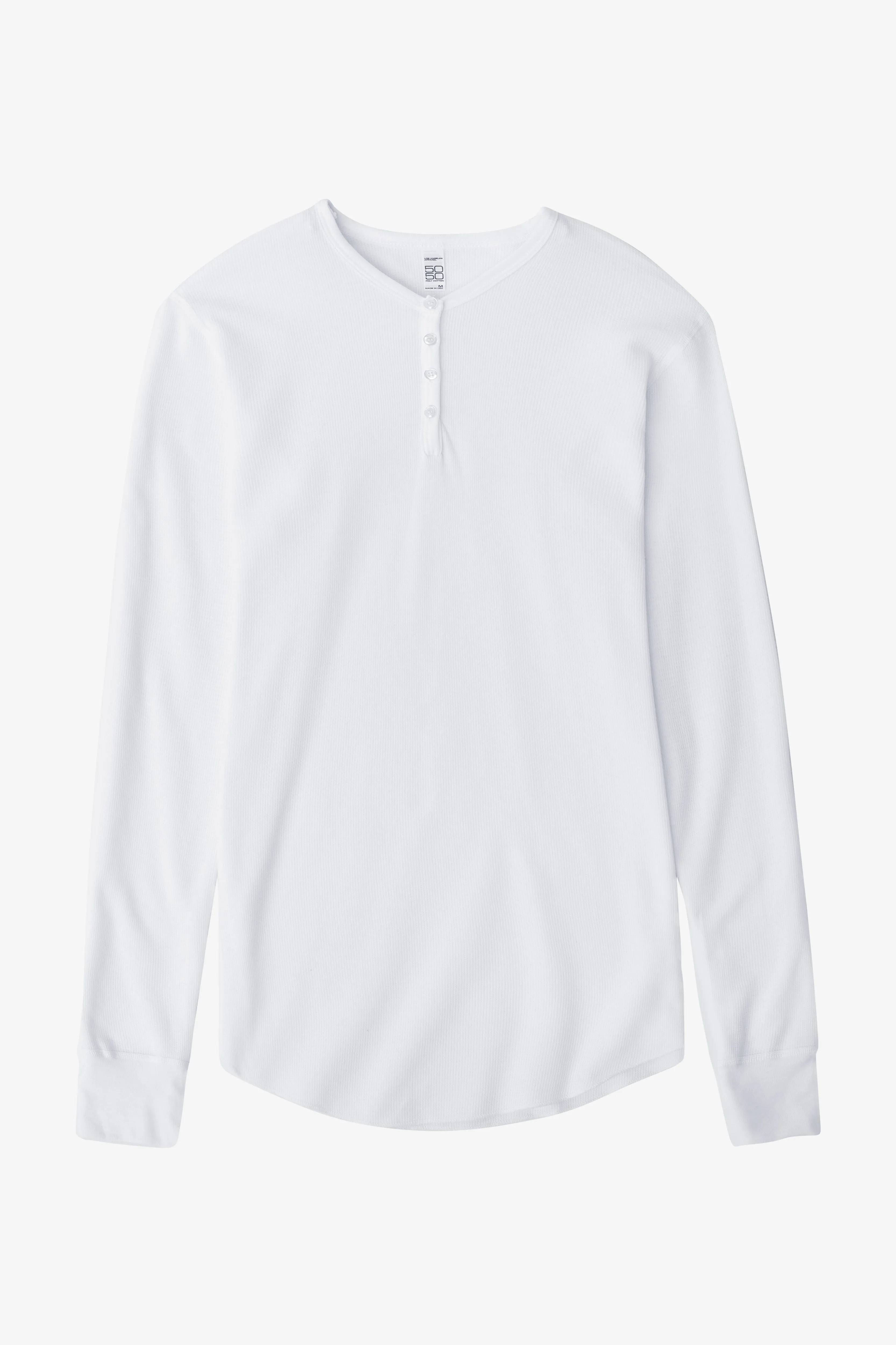 T457 - Poly-Cotton Thermal Long Sleeve Henley