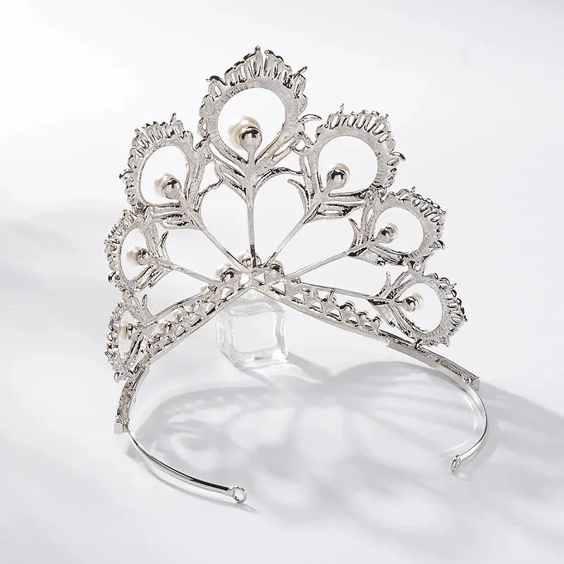 The Peacock Pearl and Rhinestone Tiara