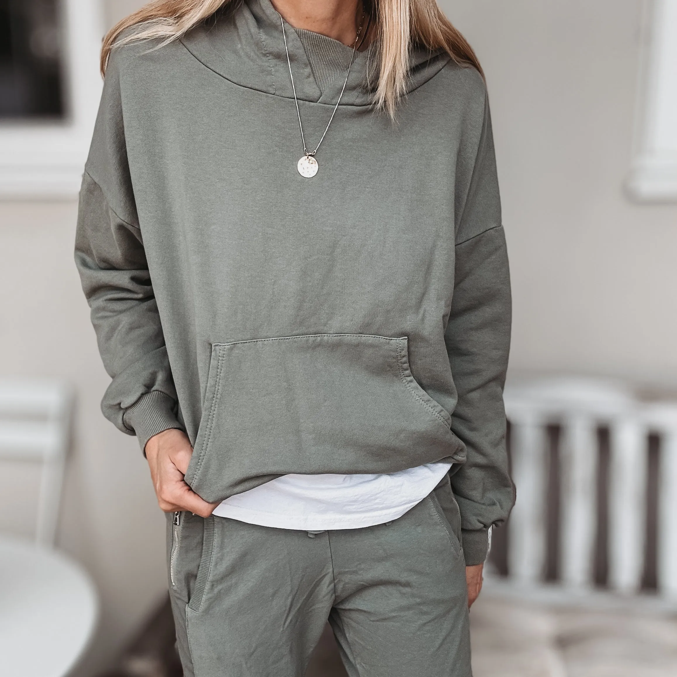 ULTIMATE LIGHT KHAKI super slouchy relaxed hoody *NEW*