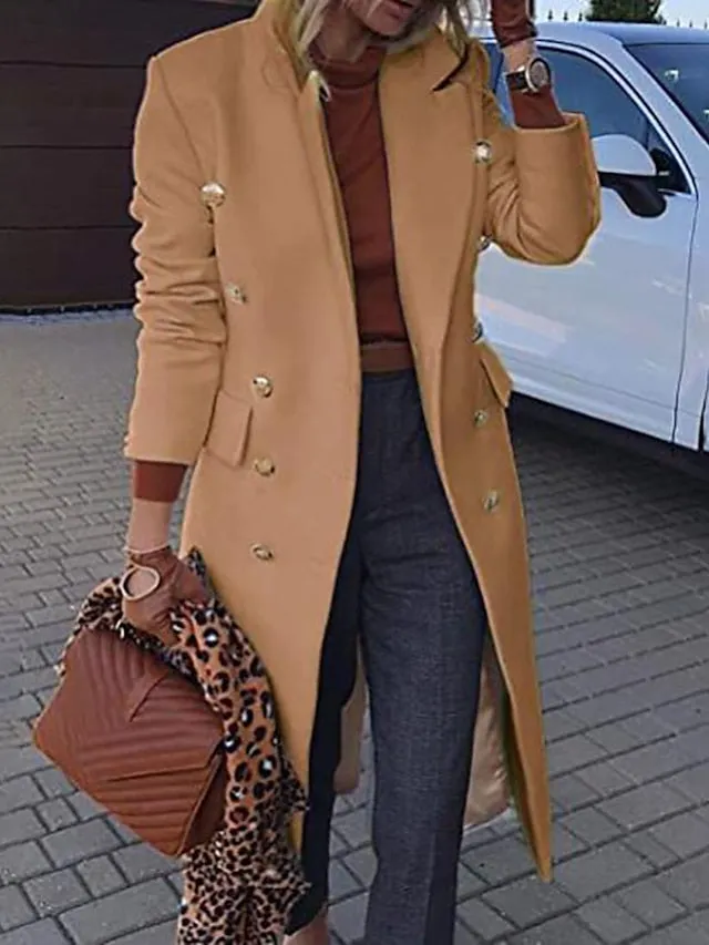 Very Chic Long Double Breasted Blazer