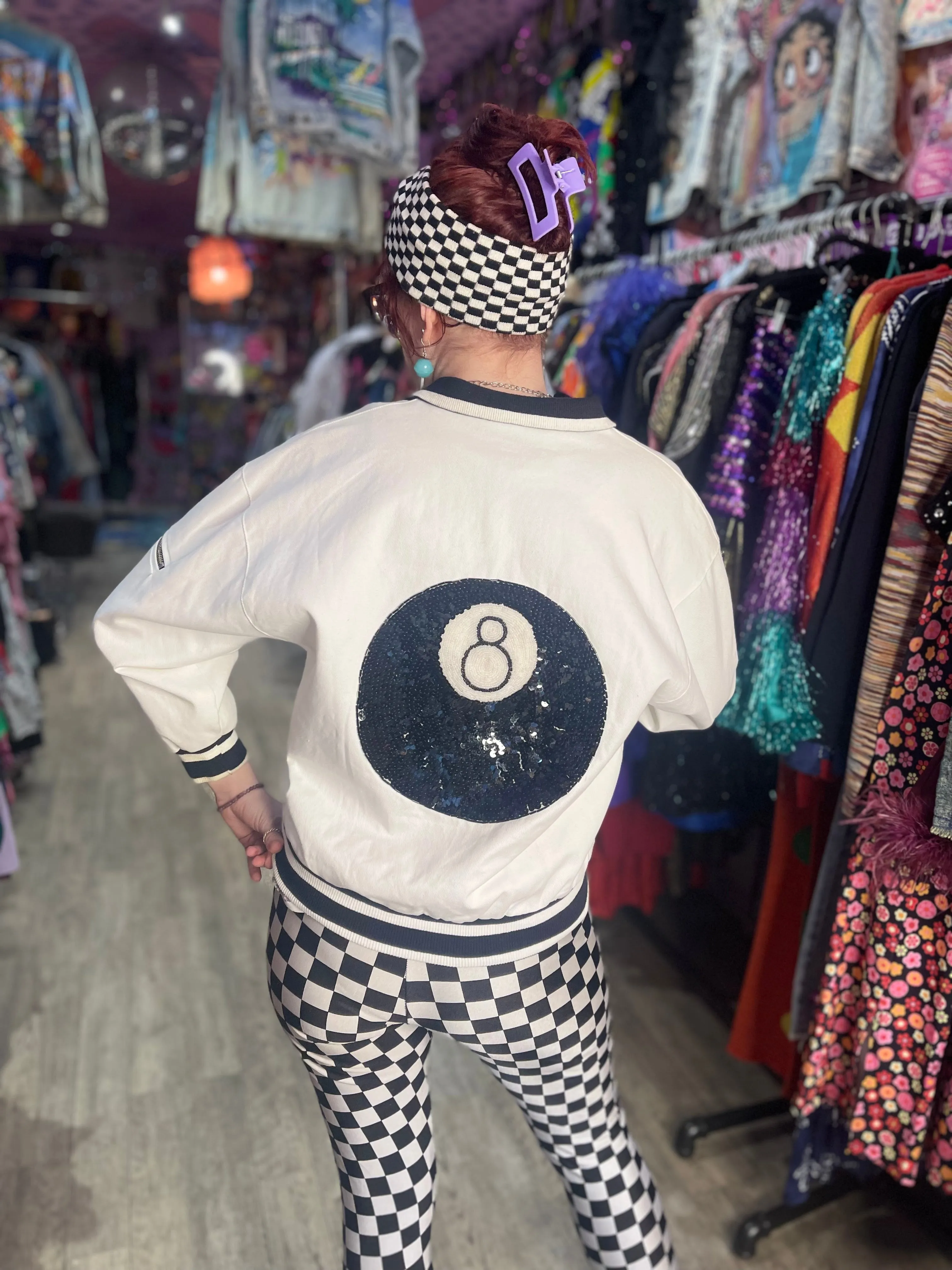 Vintage 90s Sequin 8 Ball Jacket