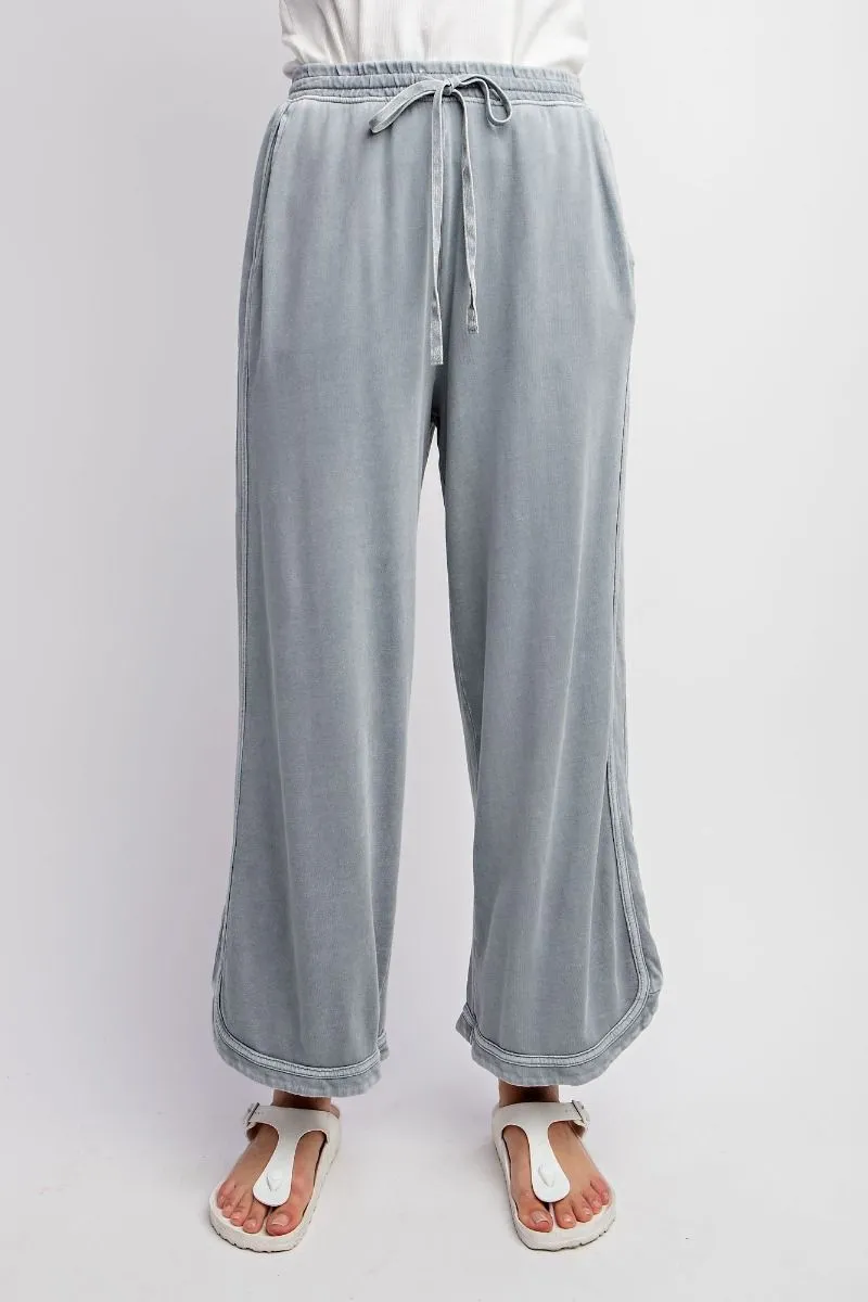 Washed Wide Leg Pants by Easel - Denim