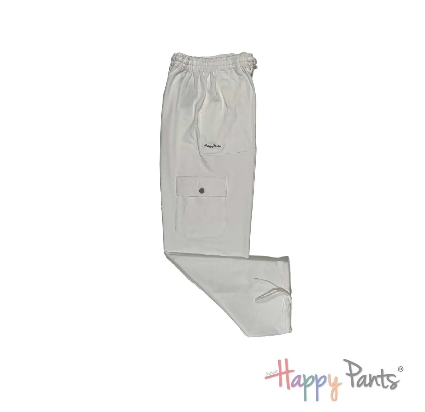 White Happy Pants for Men