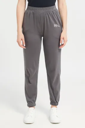 Women Grey Printed Joggers