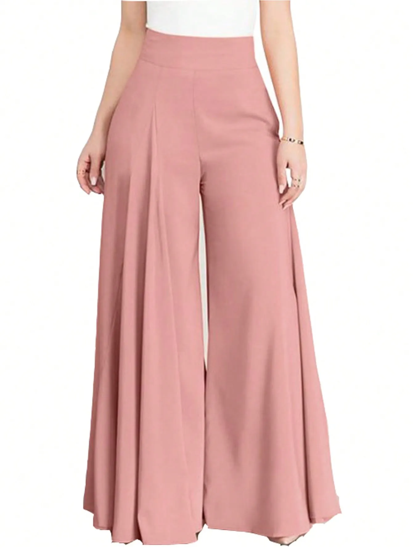 Women's High Waist Wide Leg Pants With Pockets