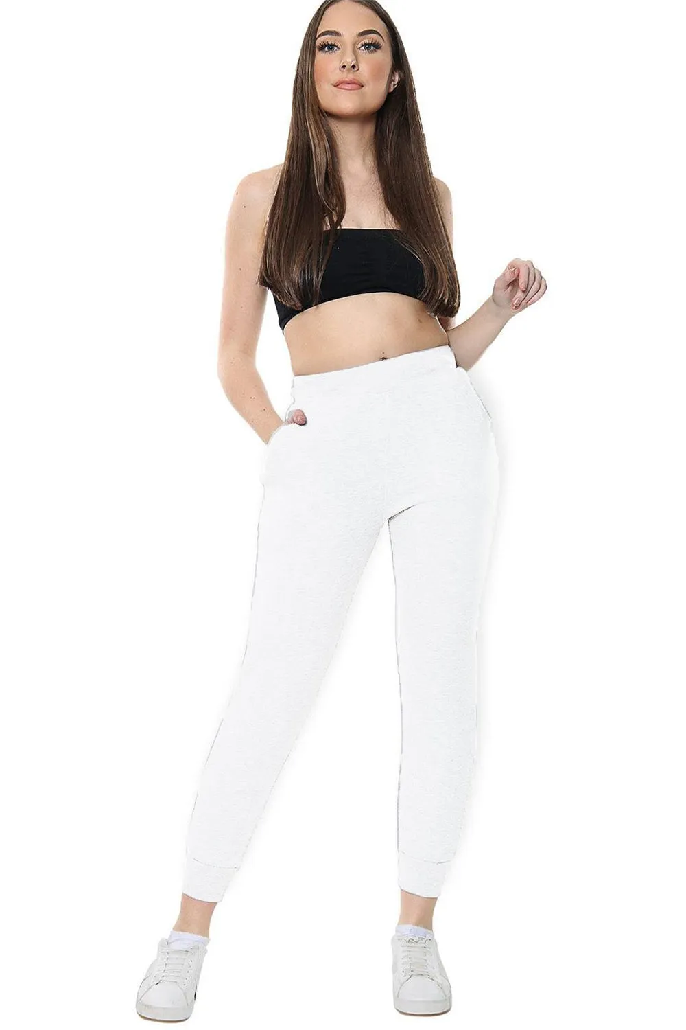 Womens Polycotton Slim Fit Joggers