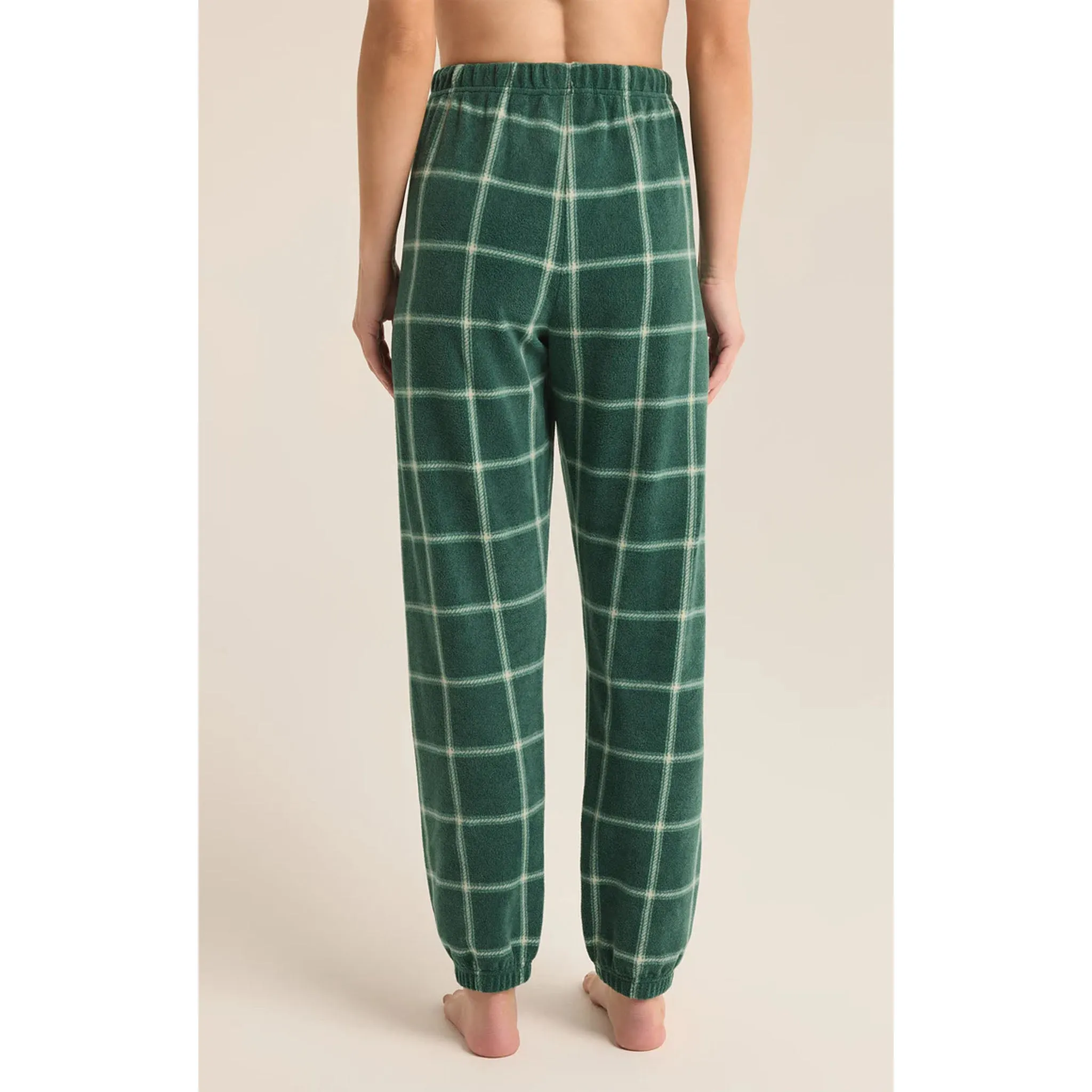 Z Supply Plaid Jogger in Noble Fir