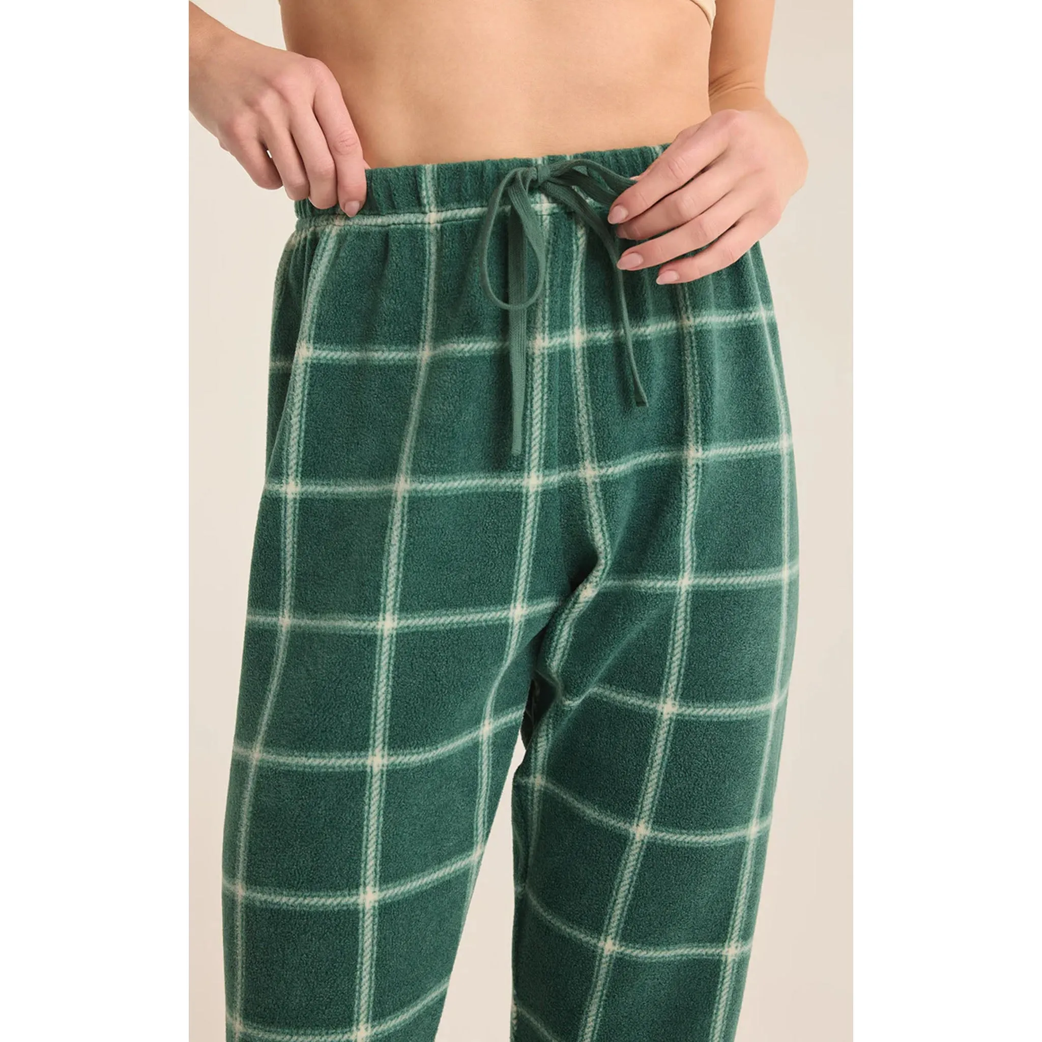 Z Supply Plaid Jogger in Noble Fir