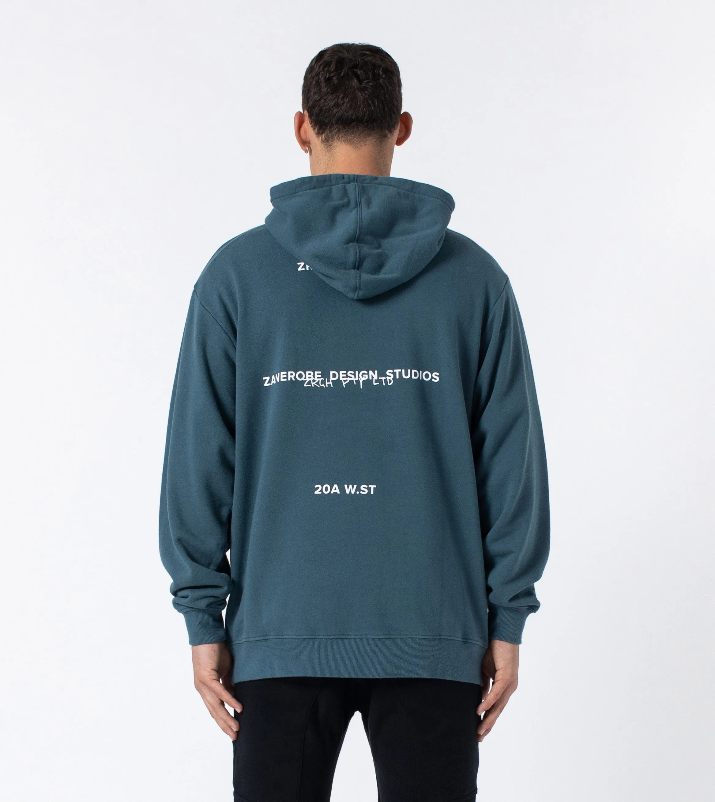 ZRGH Orgo Hood Sweat Dk Aqua